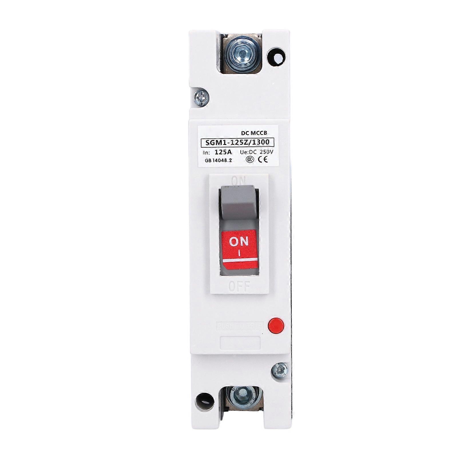 Circuit Breaker 1P MCCB Solar Battery Protection Switch Isolator Protector 125A 250V DC