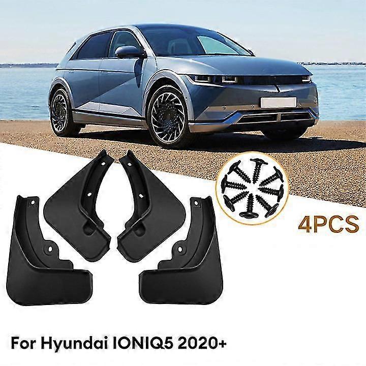 4pcs/set Splash Guards Mud Flaps Guards For Hyundai Ioniq 5 2020+ Black Plastic Splash Guards Fender