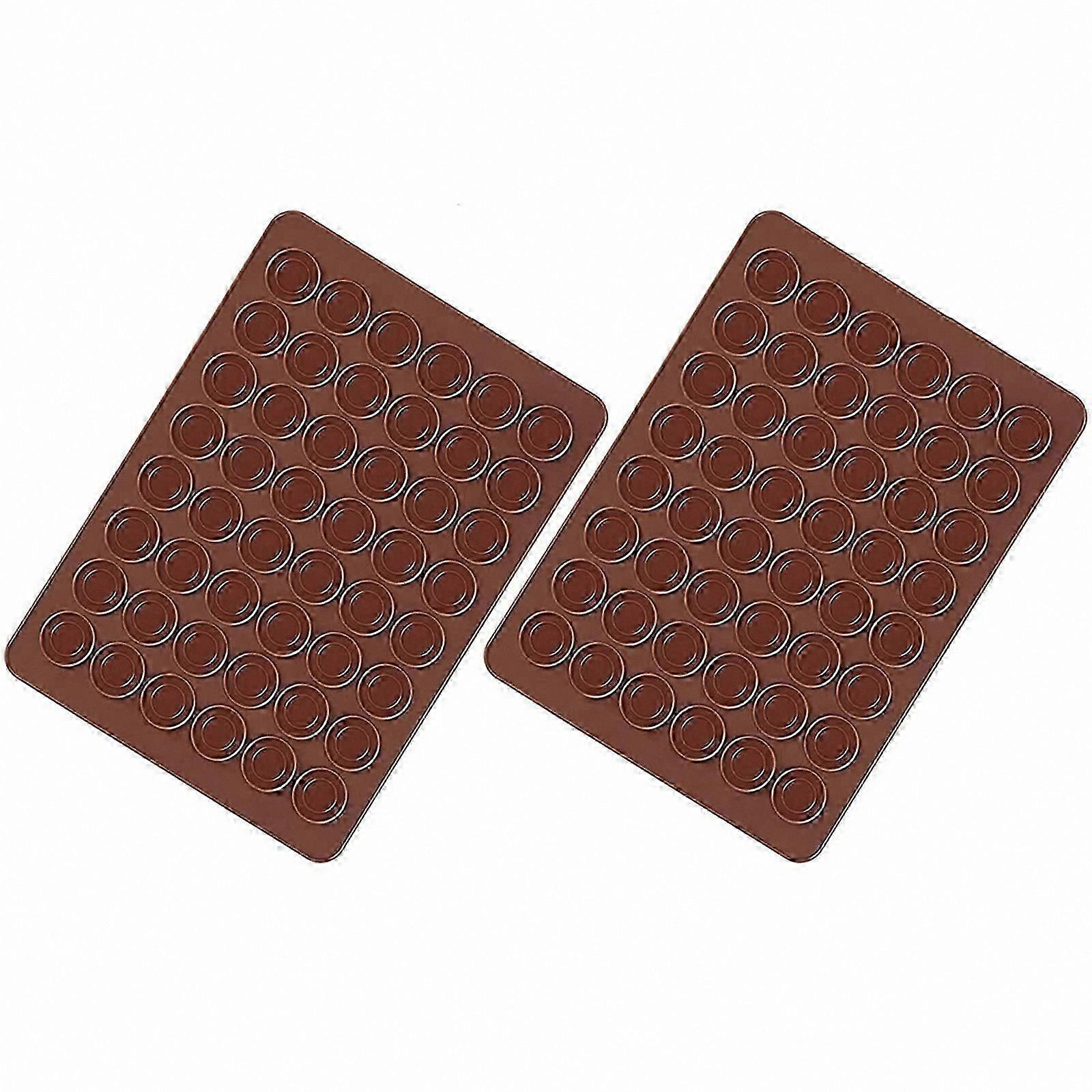 Silicone Baking Mat for Macarons and Meringues, Non-Stick Cookie Sheet for Homemade Pastry, Durable Mold for Even Baking, Brown