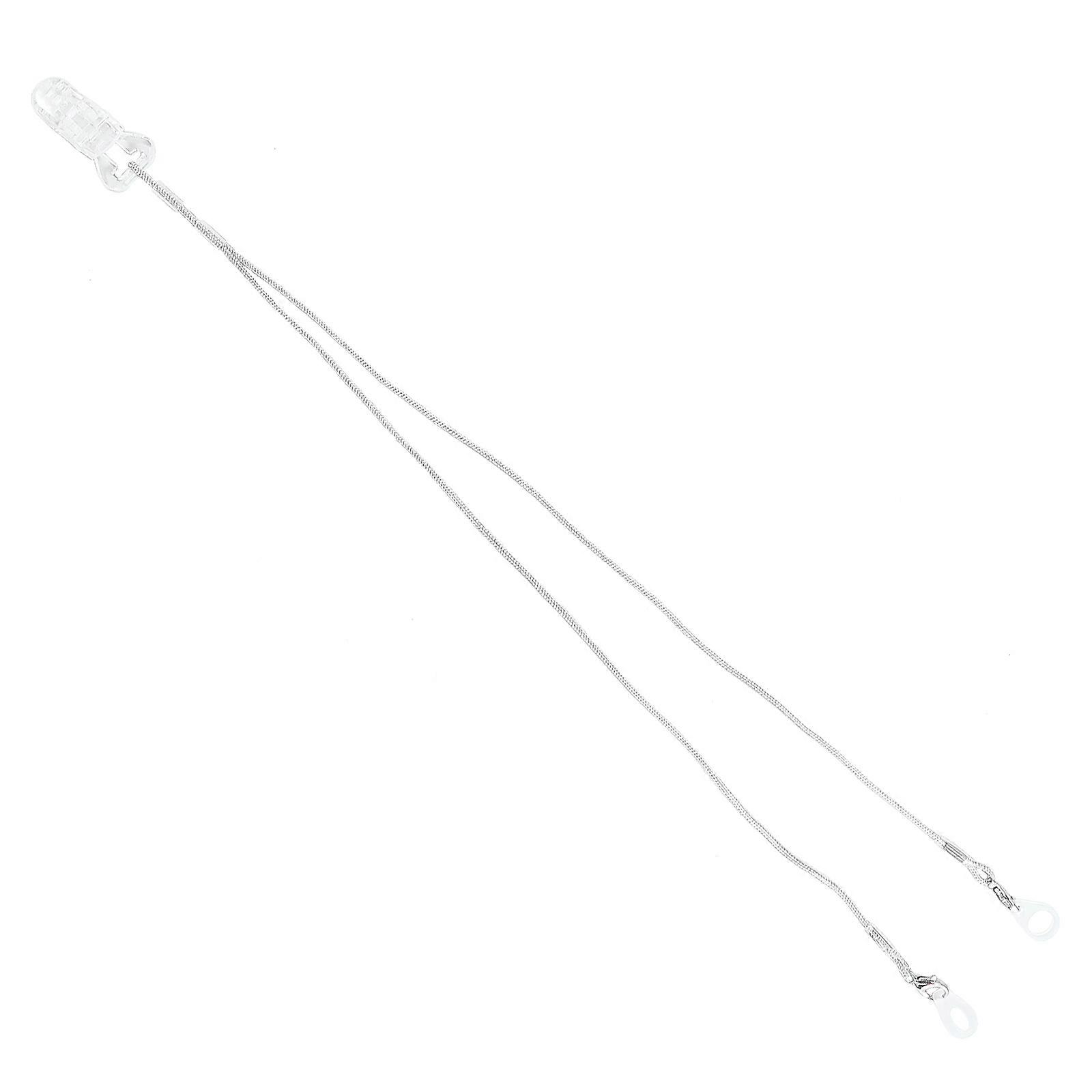 Silver Hearing Aids Clip for Anti-Lost Protection 4Sets Rope