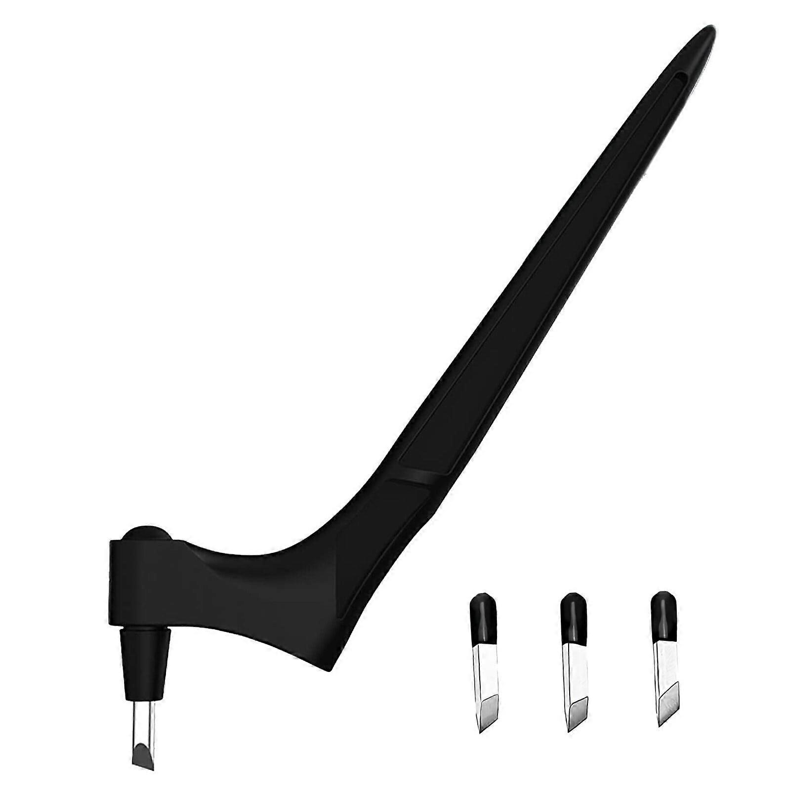 Craft Cutting Tools Stainless Steel Knives with 15°/30°/45° 360° Rotating Blade for Craft, Hobby, Scrapbooking, Stencil (Black)