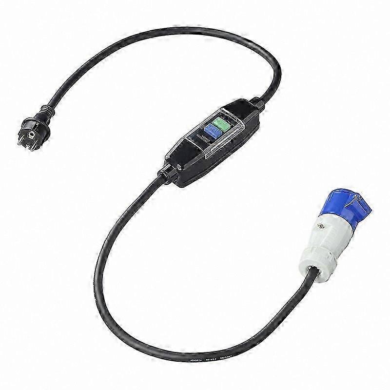 150cm Adapter Cable 3x 2.5mm Schuko to CEE with Ground Fault Circuit Interrupter