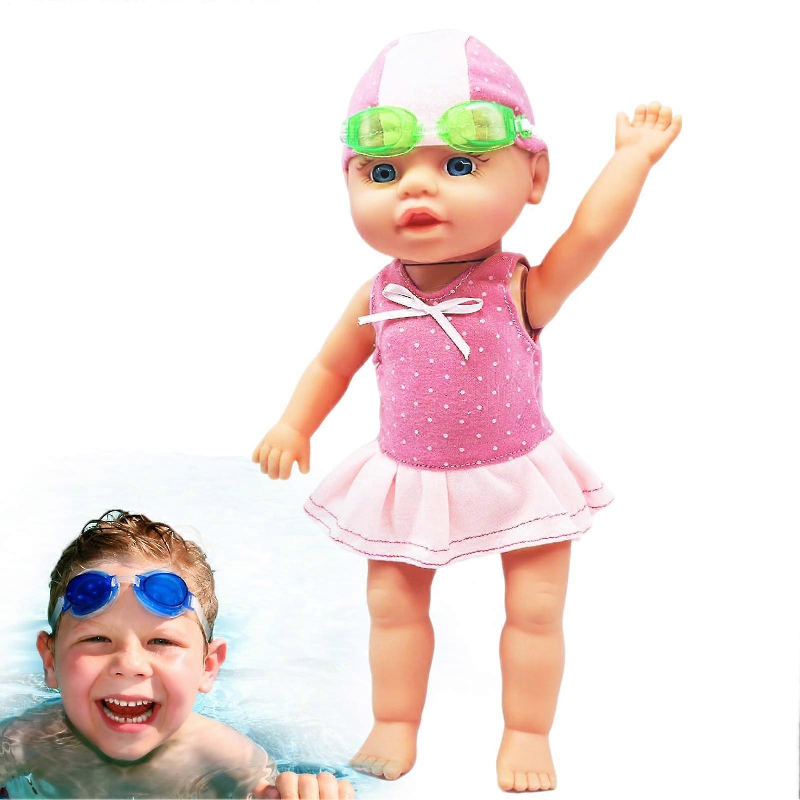 Baby Doll for Pool Movable Joint Waterproof Baby Doll For Sand Bath Beach Travel Car Toys For Girls And Boys