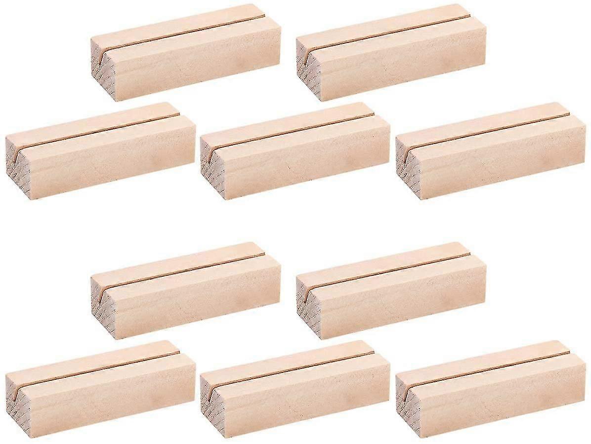 Pack Of 10 Wooden Card Holders Numbers, Table/poster Holders Wooden Card Holders For Name Tags