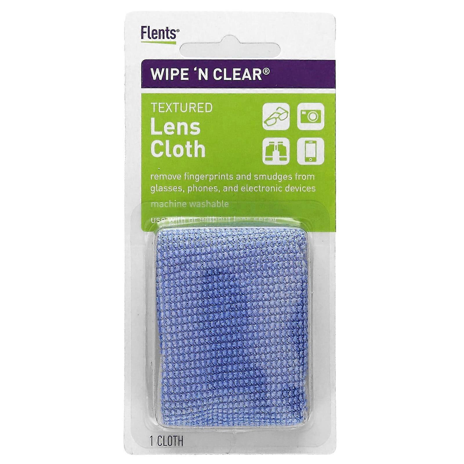 Wipe 'N Clear, chiffon texturé pour lentilles, 1 chiffon