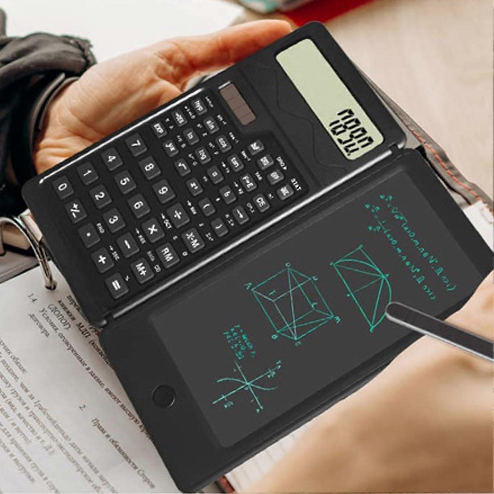 Handwriting Tablet Calculator LCD Writing Board Solar & Battery Powered