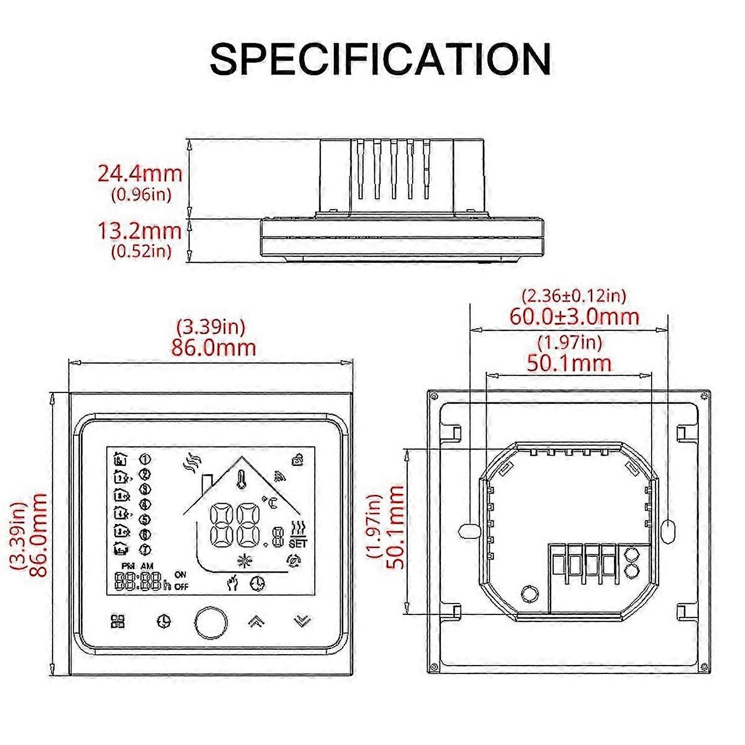 WiFi Smart Thermostat Temperature Controller for Google Home, Alexa