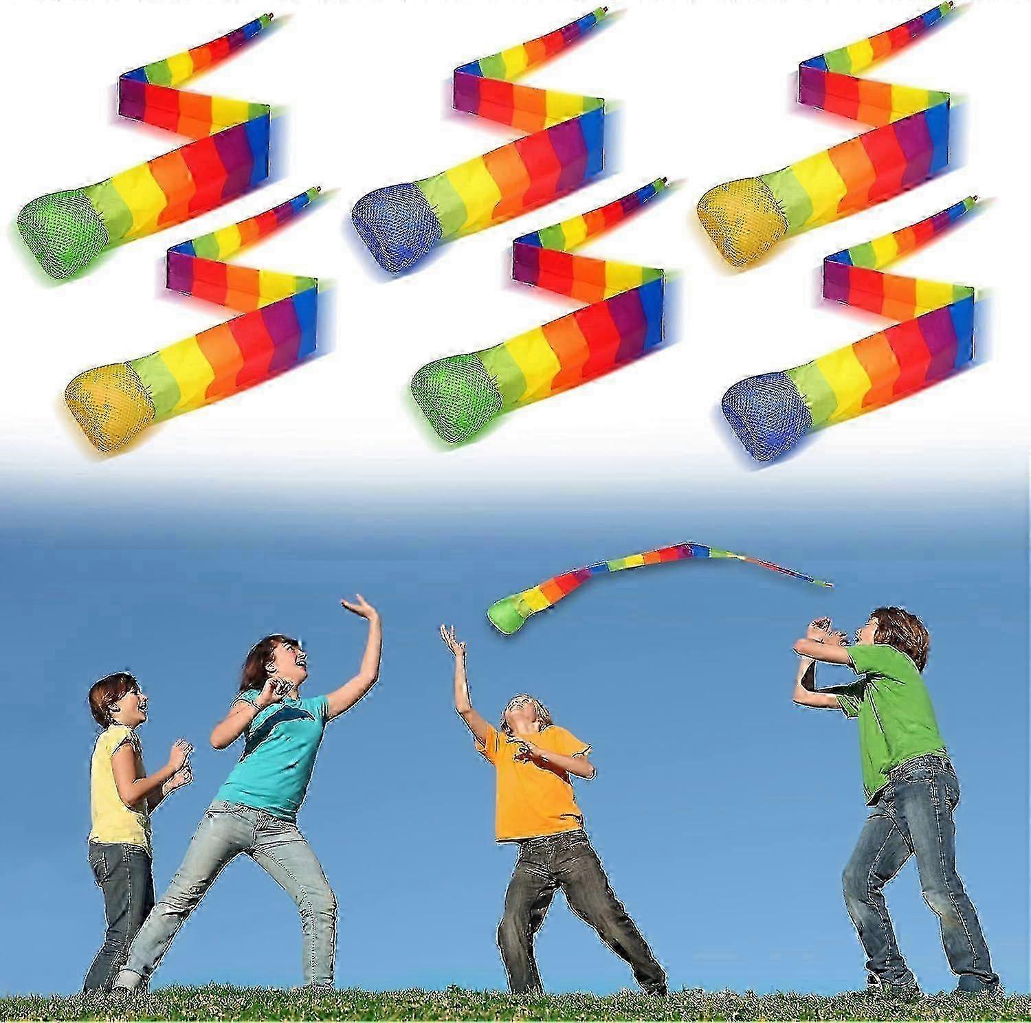 suitable for kids colorful soft foam rainbow tail ball educational playground sports meteor ball