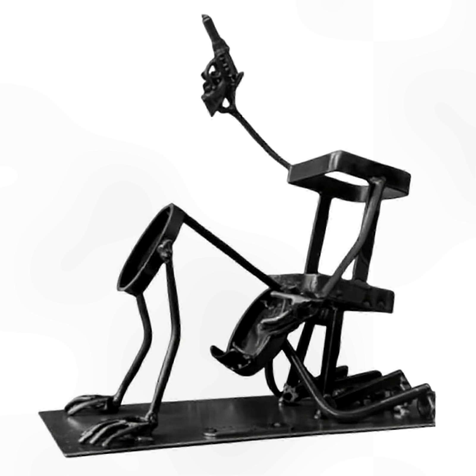 Creative Metal Skull Bottle Stand for Bar Decor - Display Rack for Whiskey, Beer, and Wine Bottles