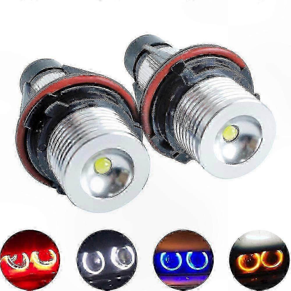 2pcs LED Angel Eyes Marker Lights for  5 6 7 Series E39 E60 E63 E65 E87 Replacement Bulbs Stylish and Durable Automotive Lighting Solution