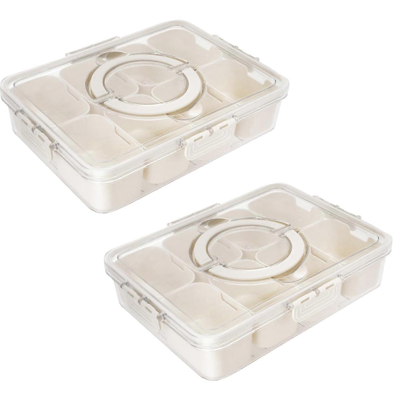 Snack Boxes with Lid & Handle, 8-Pack Portable Snack Containers, Compatible with WRXMIJNHGSA, Ideal for Travel, Parties, Picnics