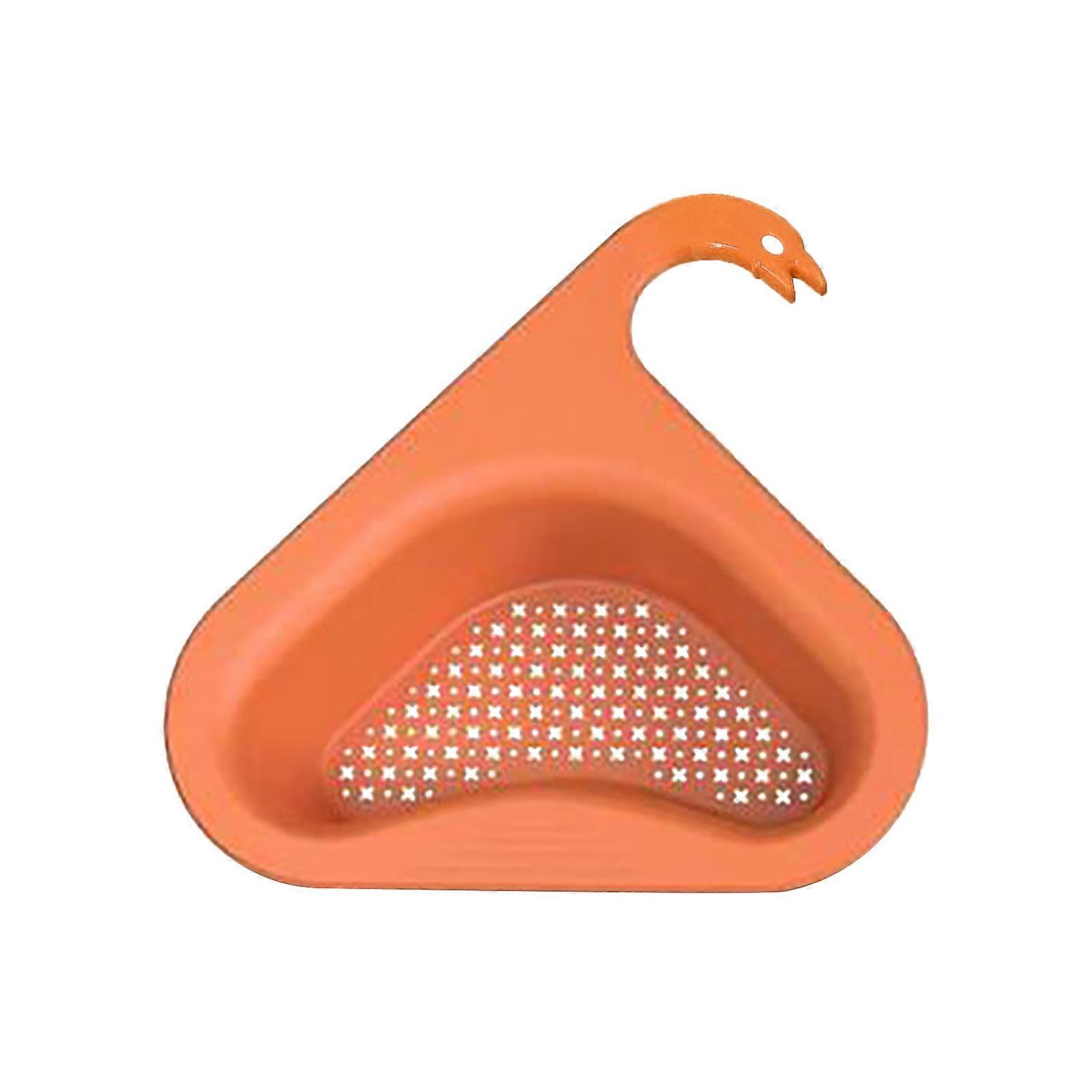 Uclet Drain Rack Multi Functional Strainer Ing Hanging Rack Triangular Sink Basket Filtering Rack