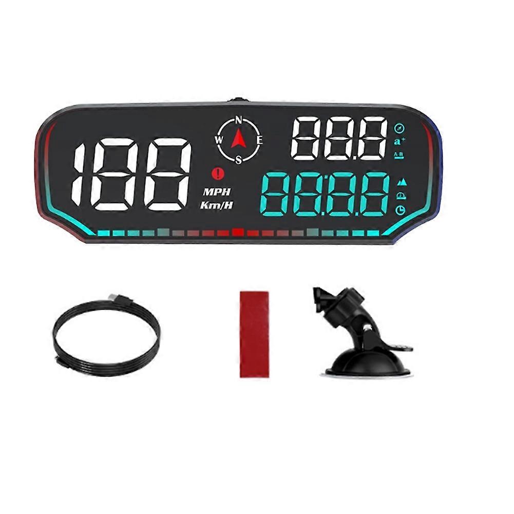 Car Head Up Display Car HUD GPS LED Display Fatigue Driving Alarm Speedometer Tachometer Display Screen