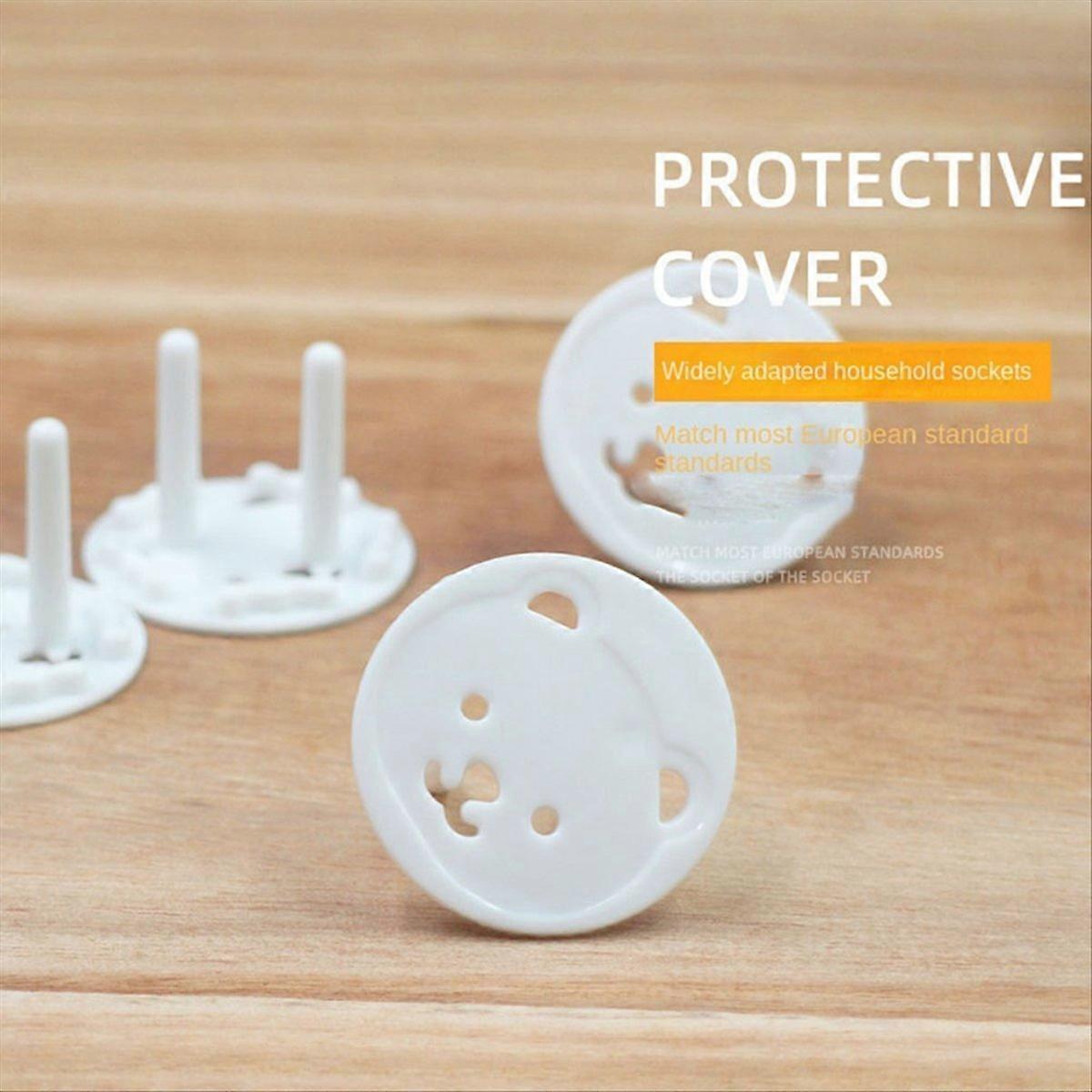 100Pcs EU Power Socket Protection Anti Electric Plugs Protector Cover