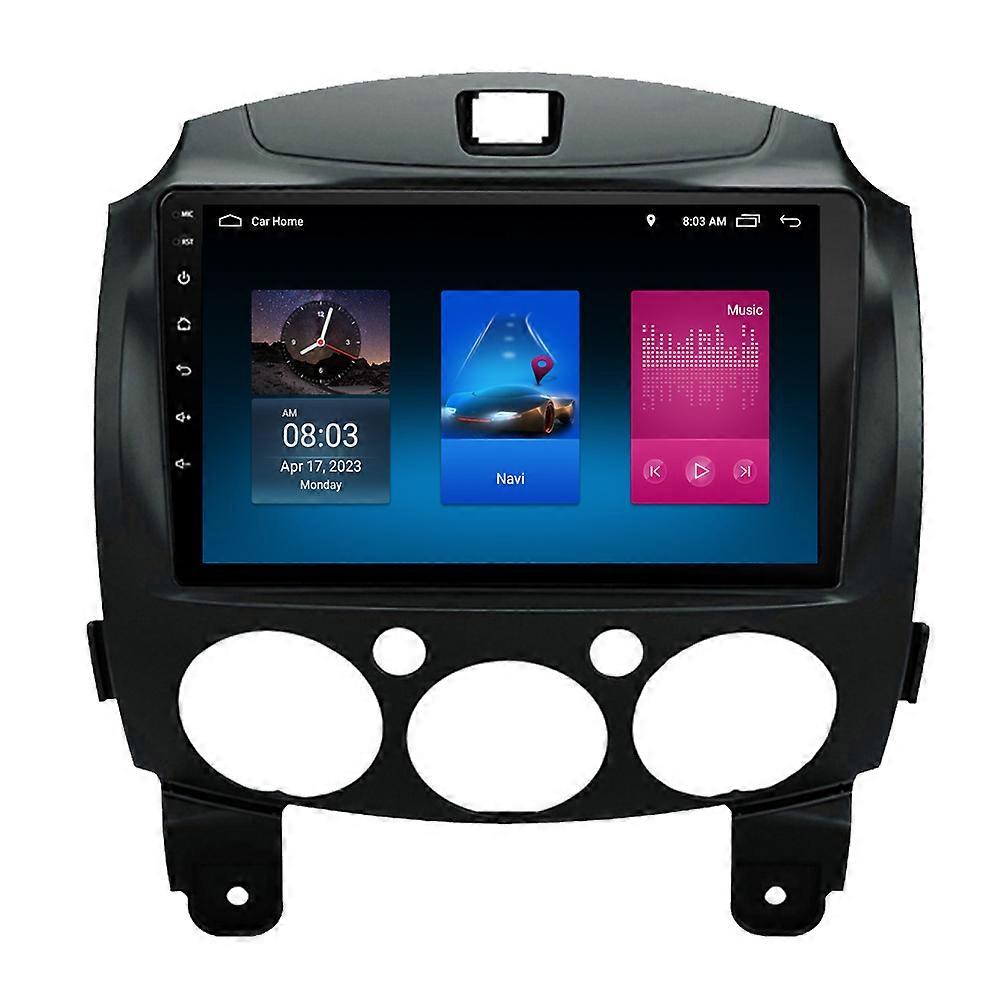RoverOne Car Stereo Radio Bluetooth CarPlay Android Auto GPS Sat Nav Touch Screen for Mazda 2 Mazda2 DE 2007 - 2014