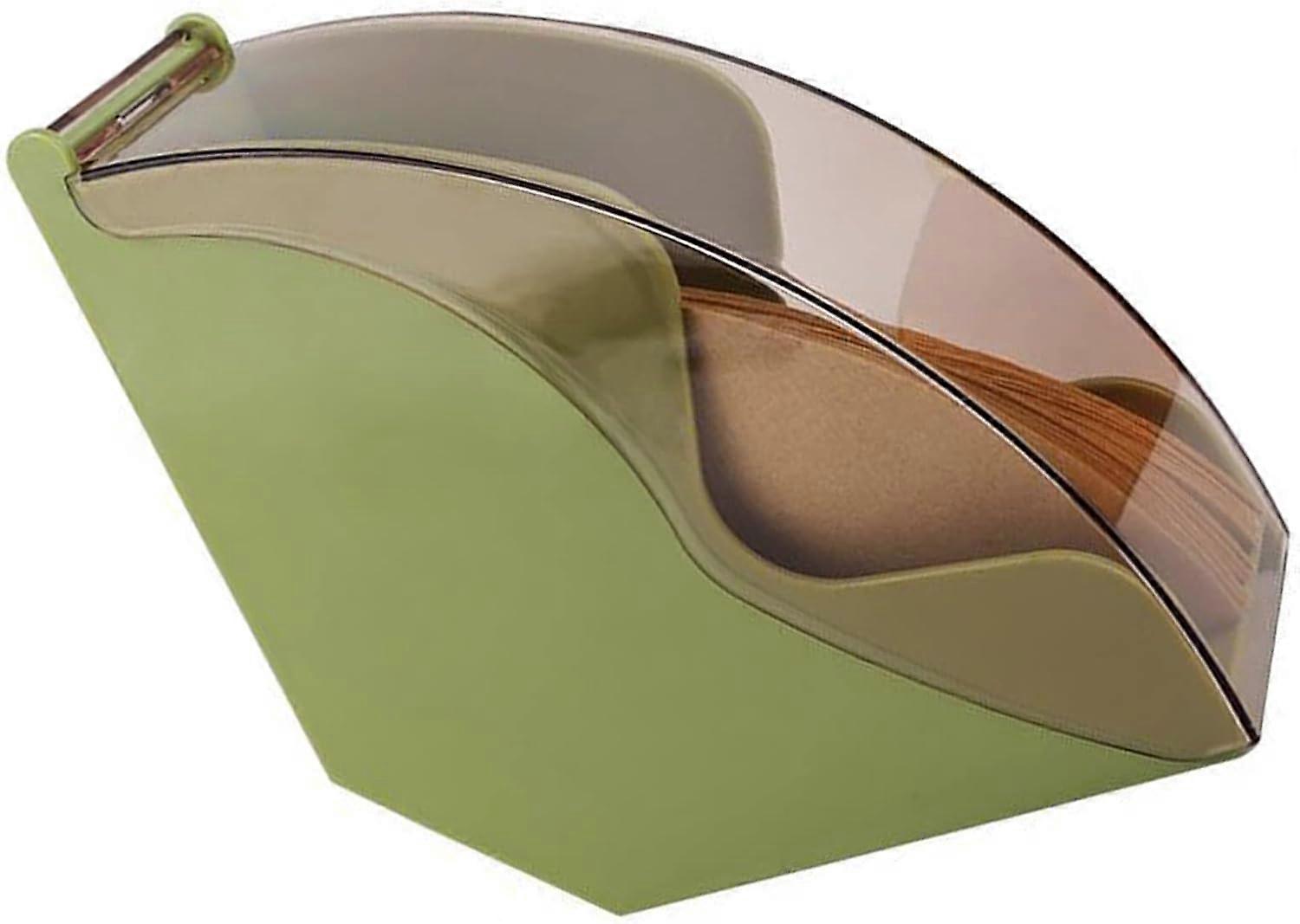 Coffee Filter Holder Acrylic With Lid Green Coffee Filter Container For Cafe