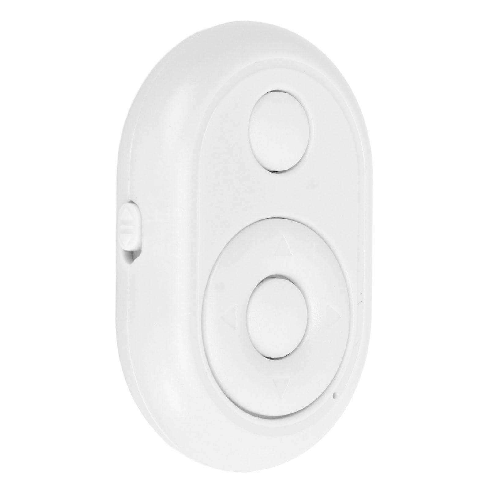 Camera Remote Control White Wireless Selfie Shutter, Easy Pairing, iOS Android MultiApp Compatible For Cellphone Users