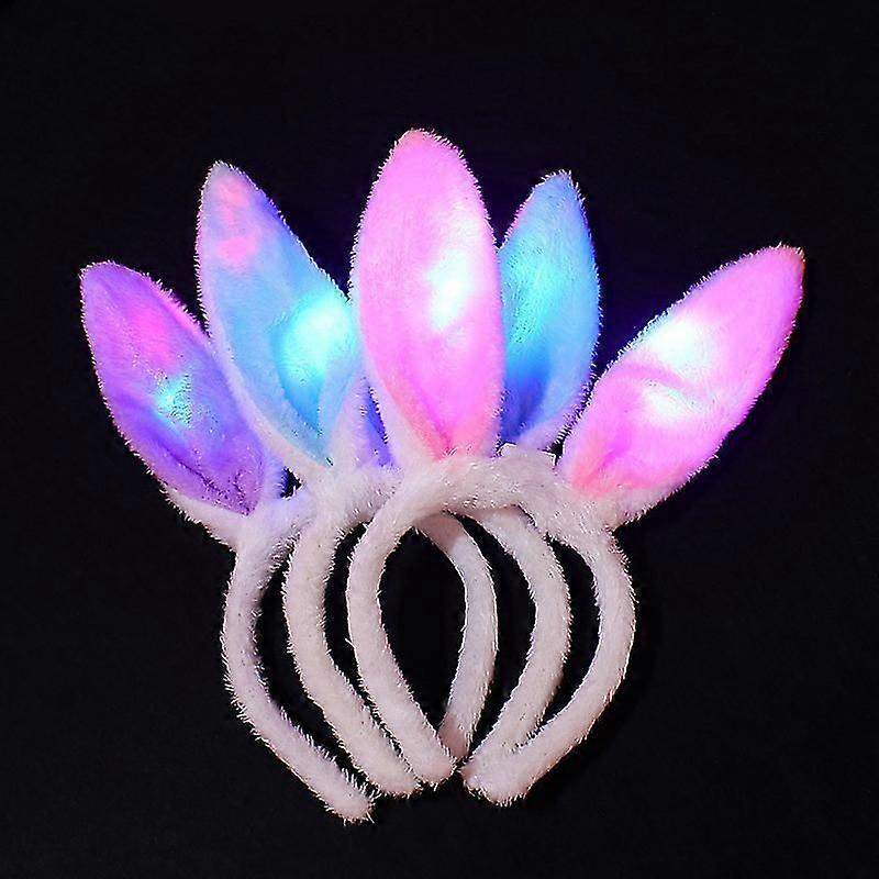 3 حزمة أدى أرنب الأذن عقال لطيف تضيء غطاء الرأس حزب الزينة A