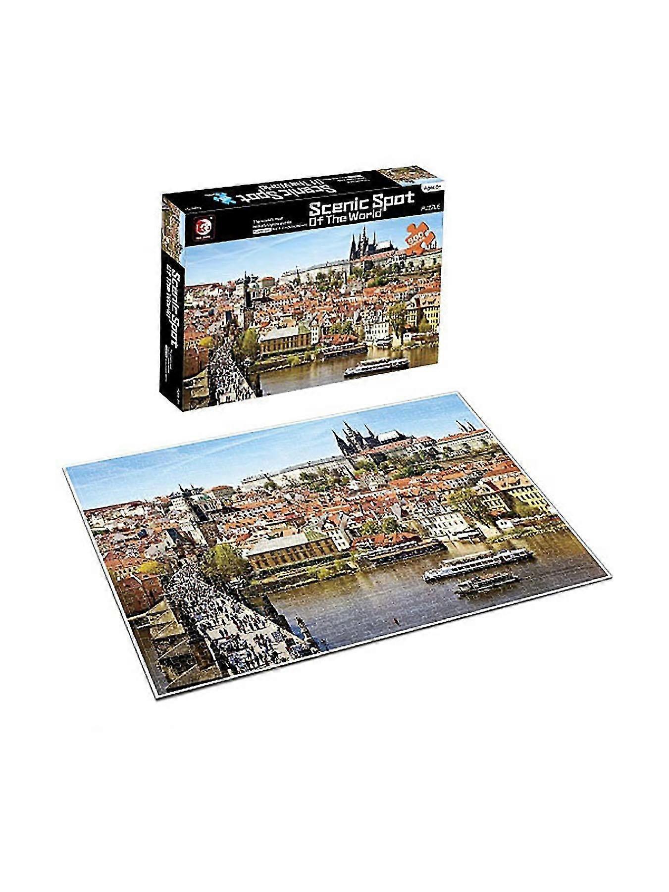 Scenic spot of the world charles bridge prague 500 piece jigsaw puzzle @BUGU