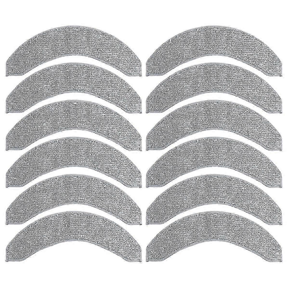 12pack Replacement Mop Pads For Combo J7+ Robot Vacuum, Reusable Microfiber Mopping Pad Accessories - Mxbc