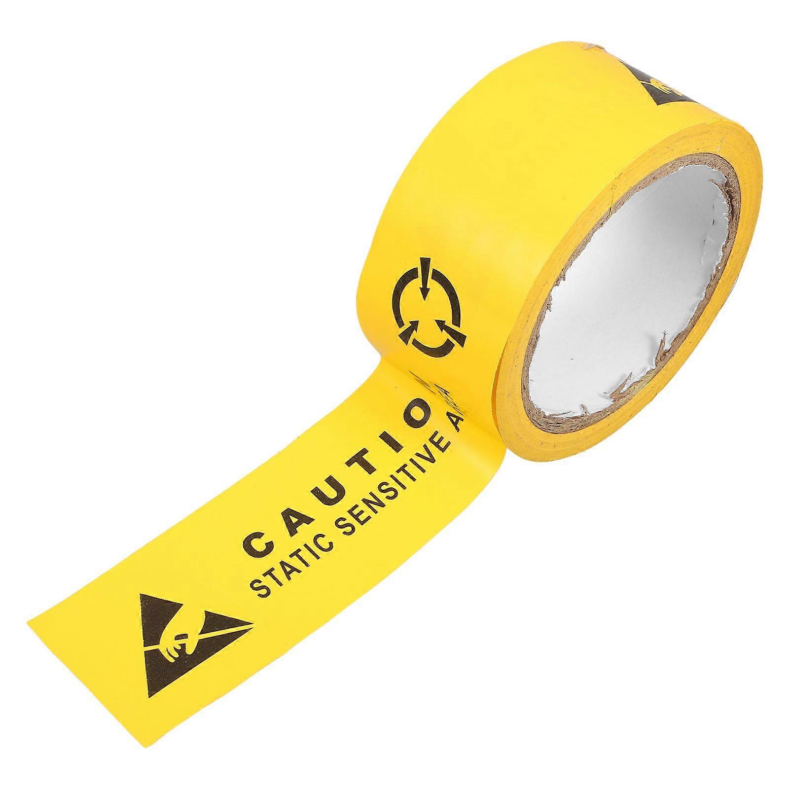 Anti-Static Warning Tape Safety Floor Marking and Caution Signs Tape Roll in Construction Areas Yellow Tape for Security Warning Labels