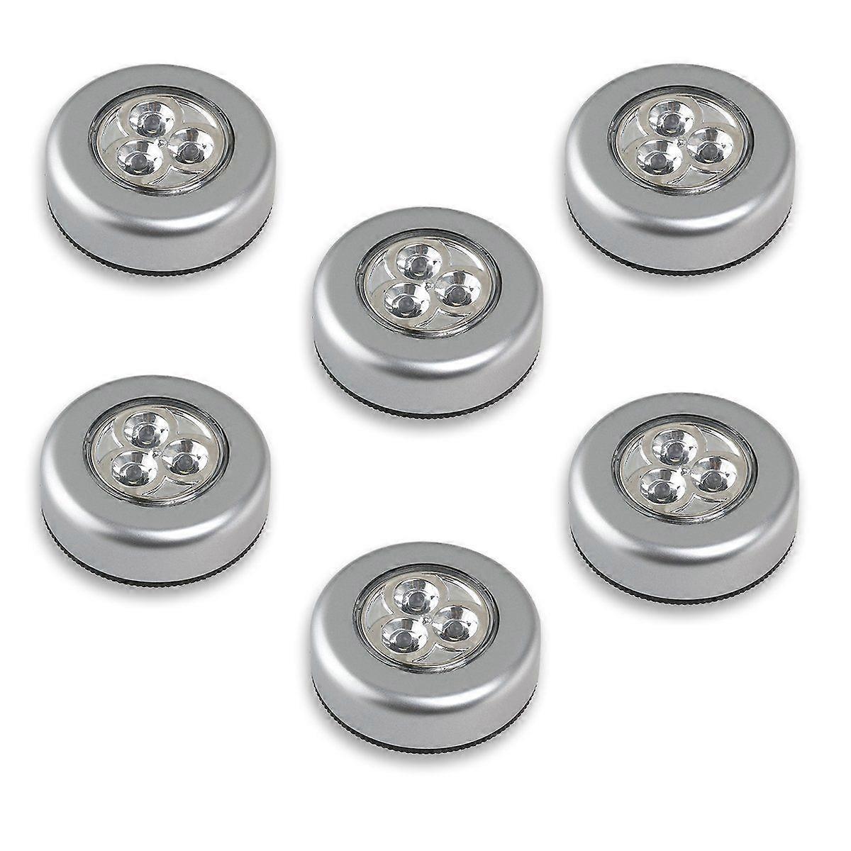 6-pack LED-garderobslampor batteridrivna