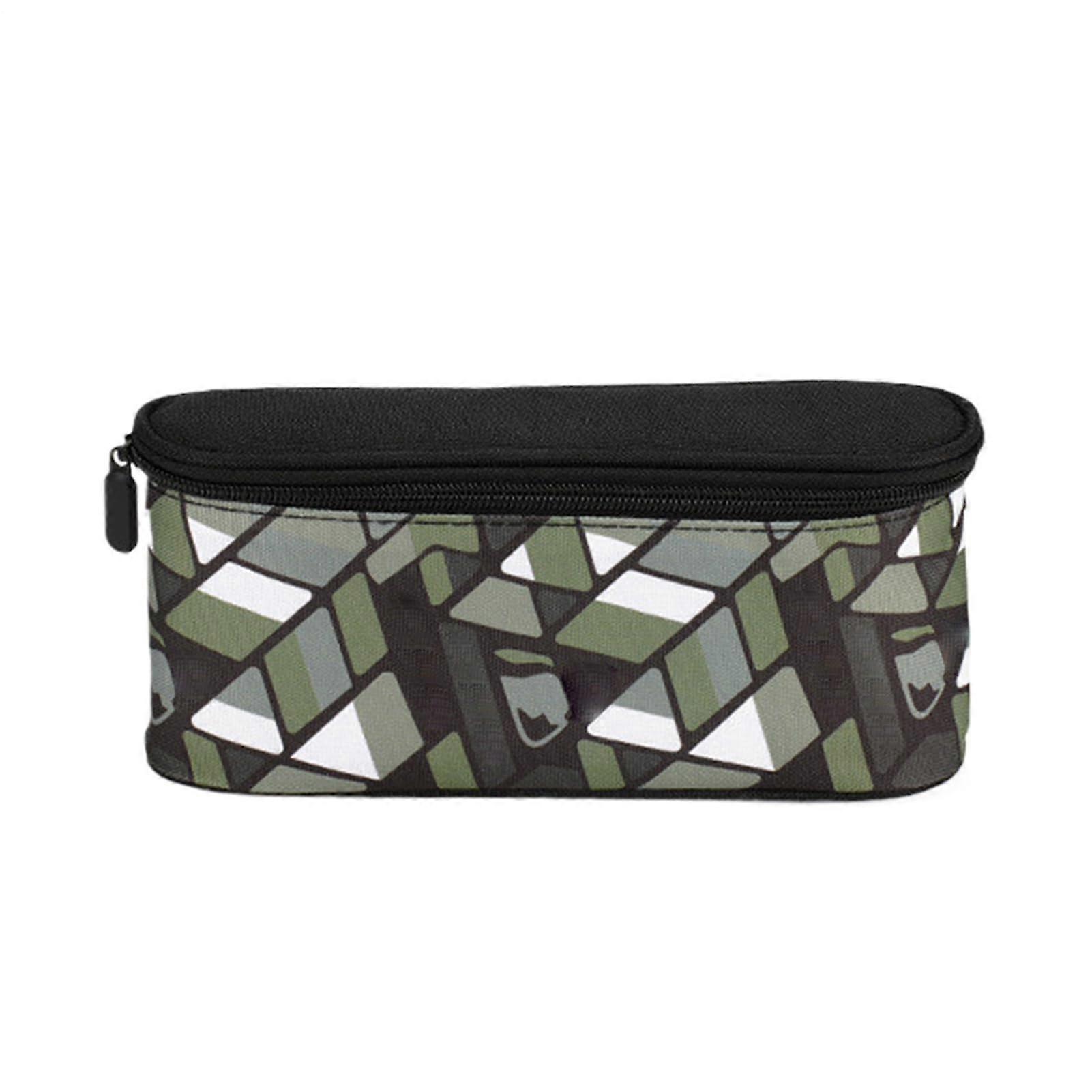 Lamp Organizer Bag Portable Storage Case Small Camping Accessory Detachable Handle Multiple Compartments Dark Tea Green