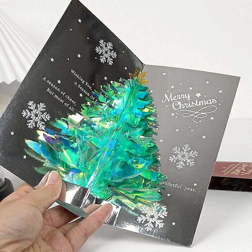 3D Christmas Tree Greeting Card Gift Pop-Up Card Handmade with Envelope Xmas Set
