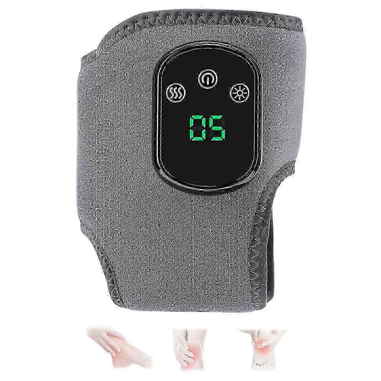 2025 Emsense Foot Massager, a wireless portable heated ankle wrap with 3 vibration modes for home, office, and travel.