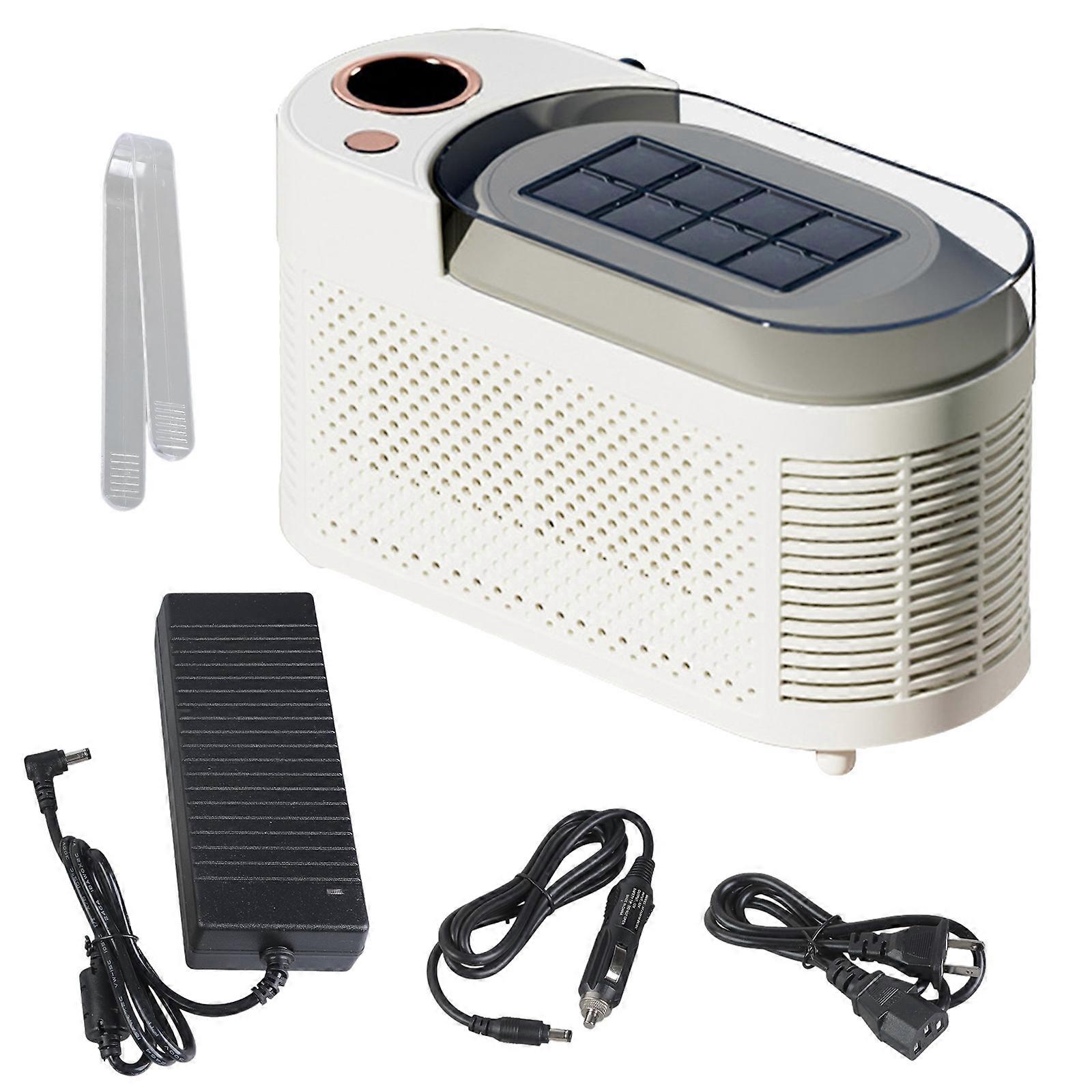 12V Small Ice Maker Ice Machine Quick Ice Cubes Making Machine Plastic Portable Ice Maker Suitable for Cold Drinks  White