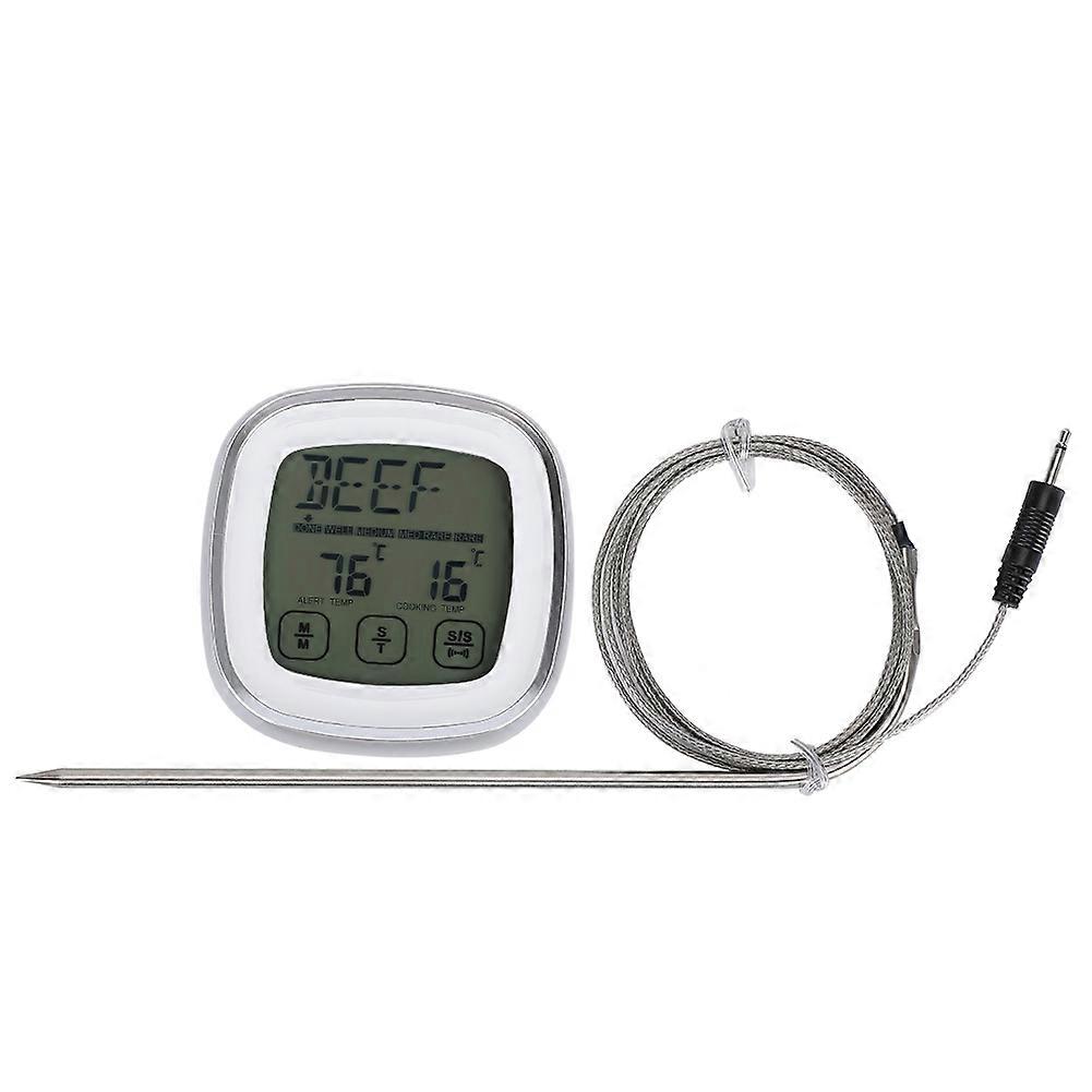 Wireless Food Thermometer Electronic Digital Touch Screen W/Timer Alarm for Sugar Boiling Barbecue