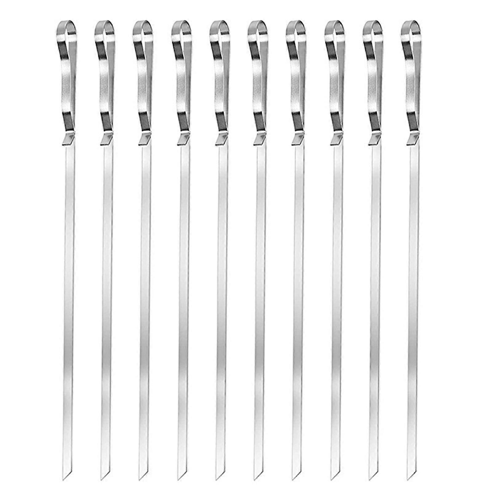 Rustproof Barbecue Skewers Set Dishwasher Safe Untarnished Cooking Utensils With Smooth Face Multicolor