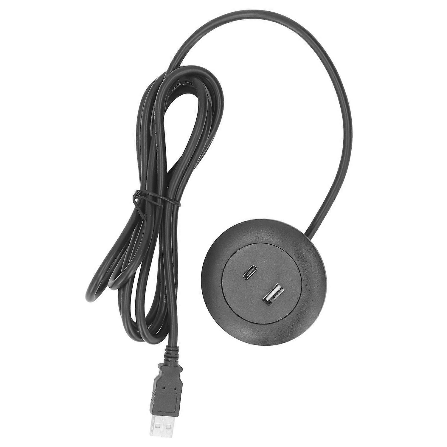 Embedded Charging Round Port Desktop Power Grommet for Sofas Tables Bedside Workbenches Offices Home