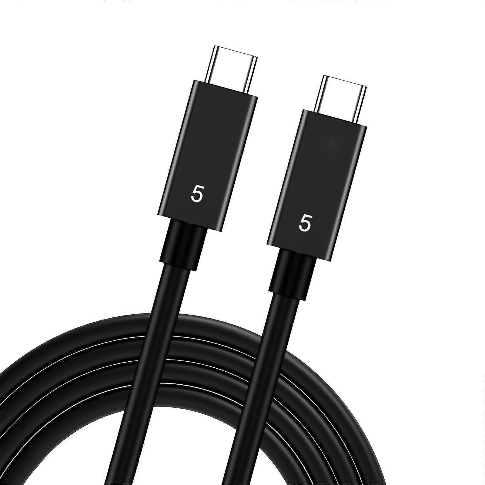 USB C till USB C-kabel för Thunderbolt5, snabb 80 Gbps dataöverföring, PD240W strömförsörjning, stöder dubbel 8K-videoutgång i flera färger