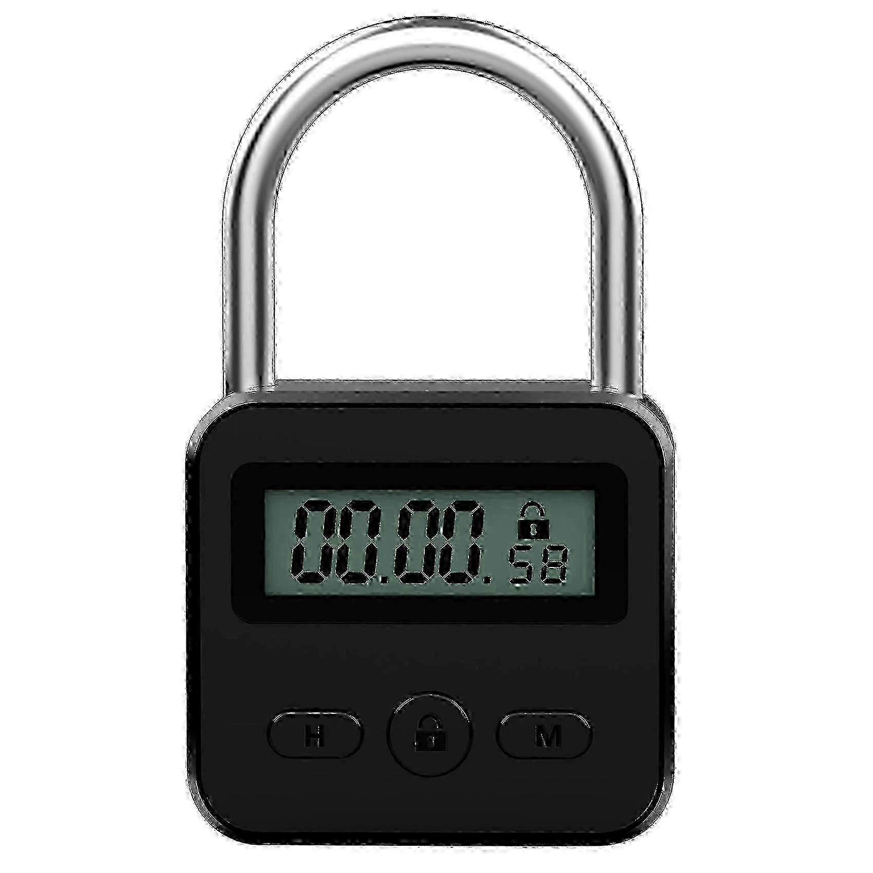 Metal Timer Lock LCD Time 99 Hours Maximum Timing USB Timer Padlock Suitable for Various Security Needs