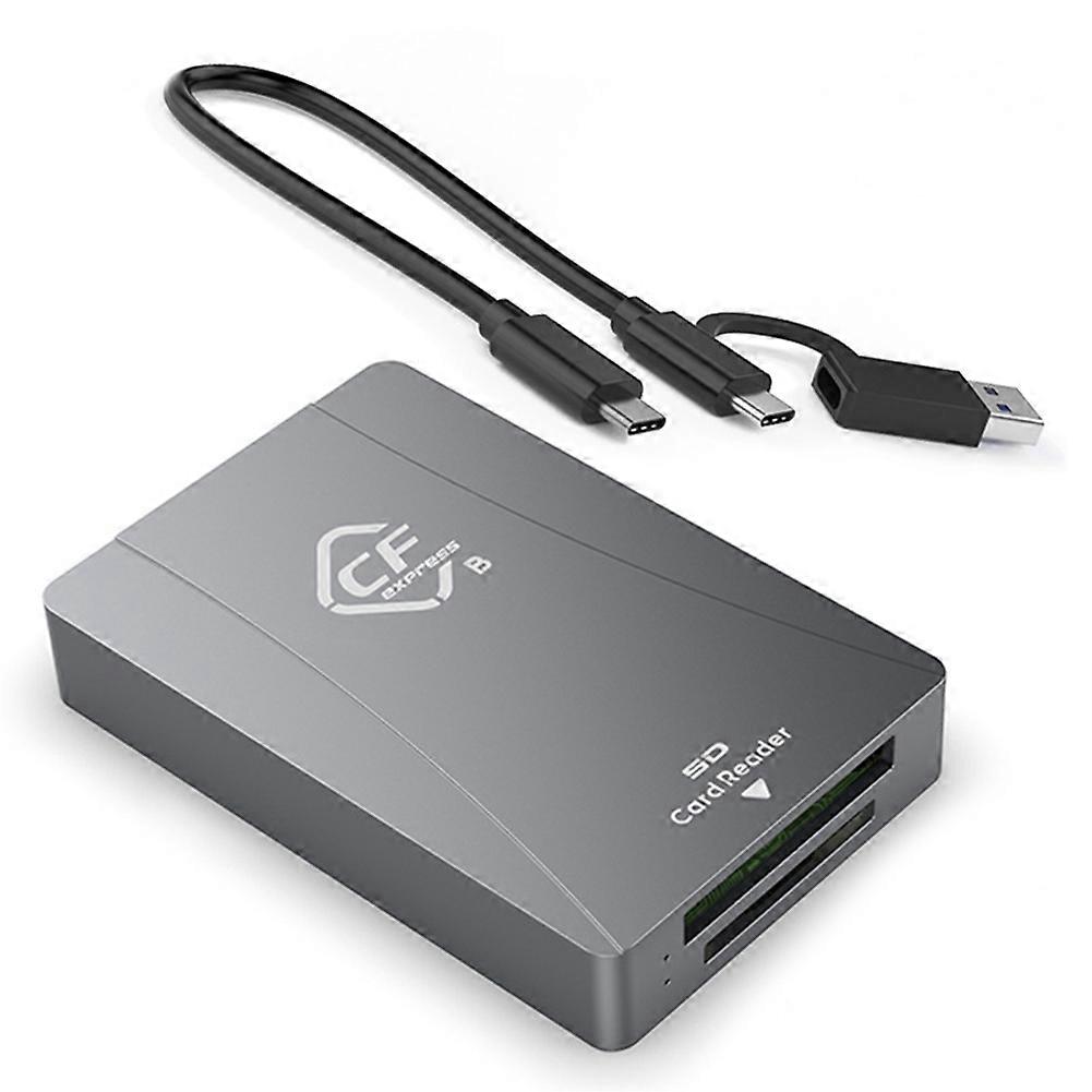 CFexpress Type B and SD Card Reader USB 3.2 Gen 2 10Gbps CFexpress B Reader, USB-C&USB-A 2-in-1 Type B CFexpress Adapter