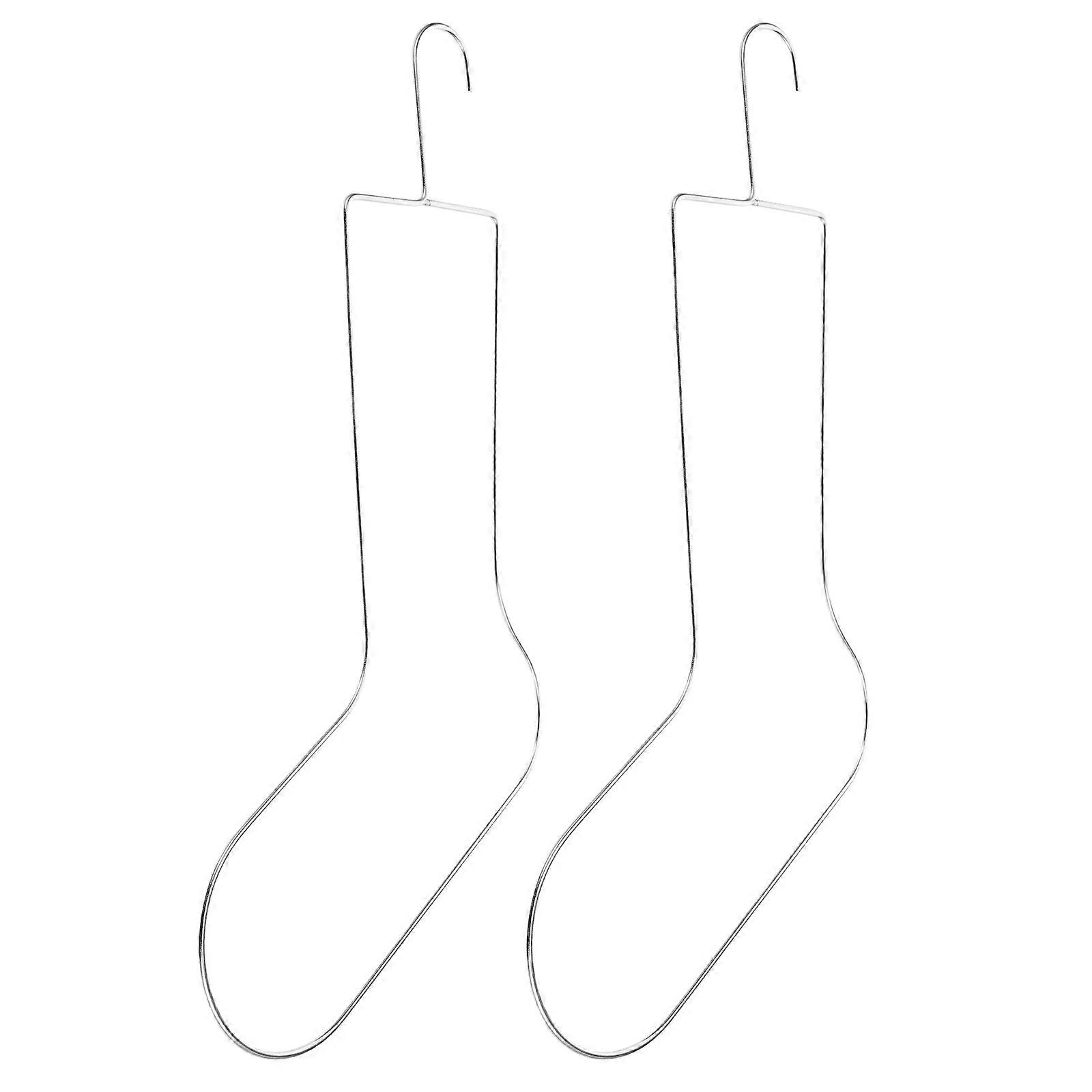 Stainless Steel Sock Blockers 2Pcs For Knitting And Crochet Drying Displaying And Stretching Home Use