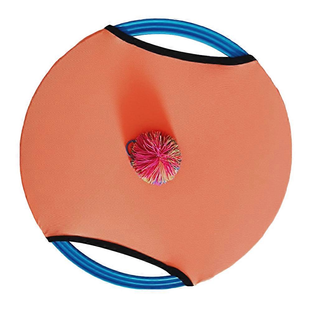 Trampoline Ball Game Flying Dish Paddle Set for Toss 3Pcs Orange