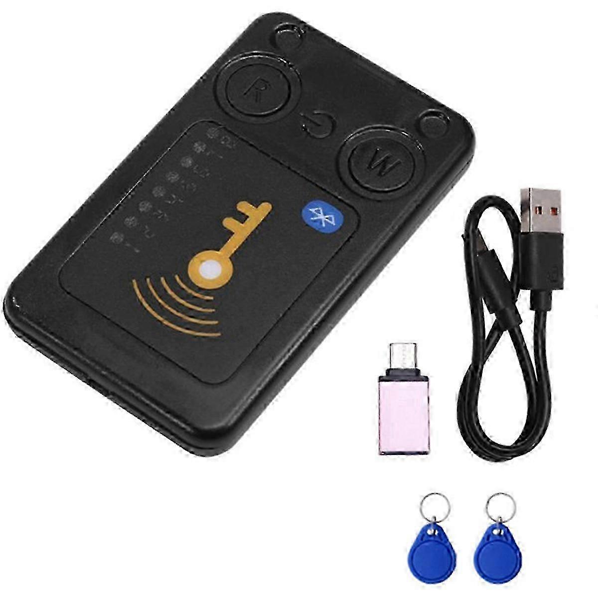 RFID Smart Chip Reader with ISO14443 Key Detection & EM125KHZ IC. Decode Badge Using 13.56Mhz Frequency for Secure RFID Emulation.