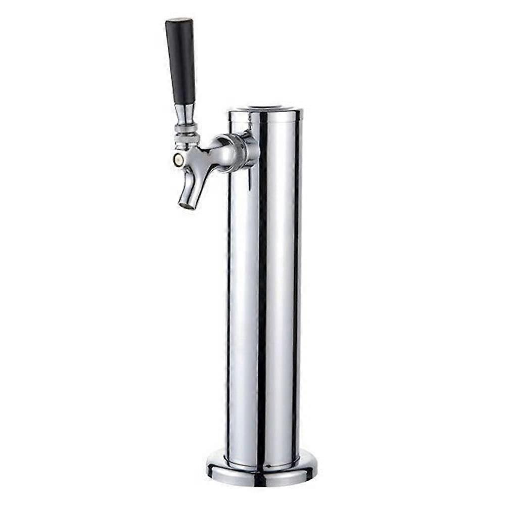 Single Tap Draft Beer Tower Stainless Steel for Smooth Dispensing in Bar or Homebrew