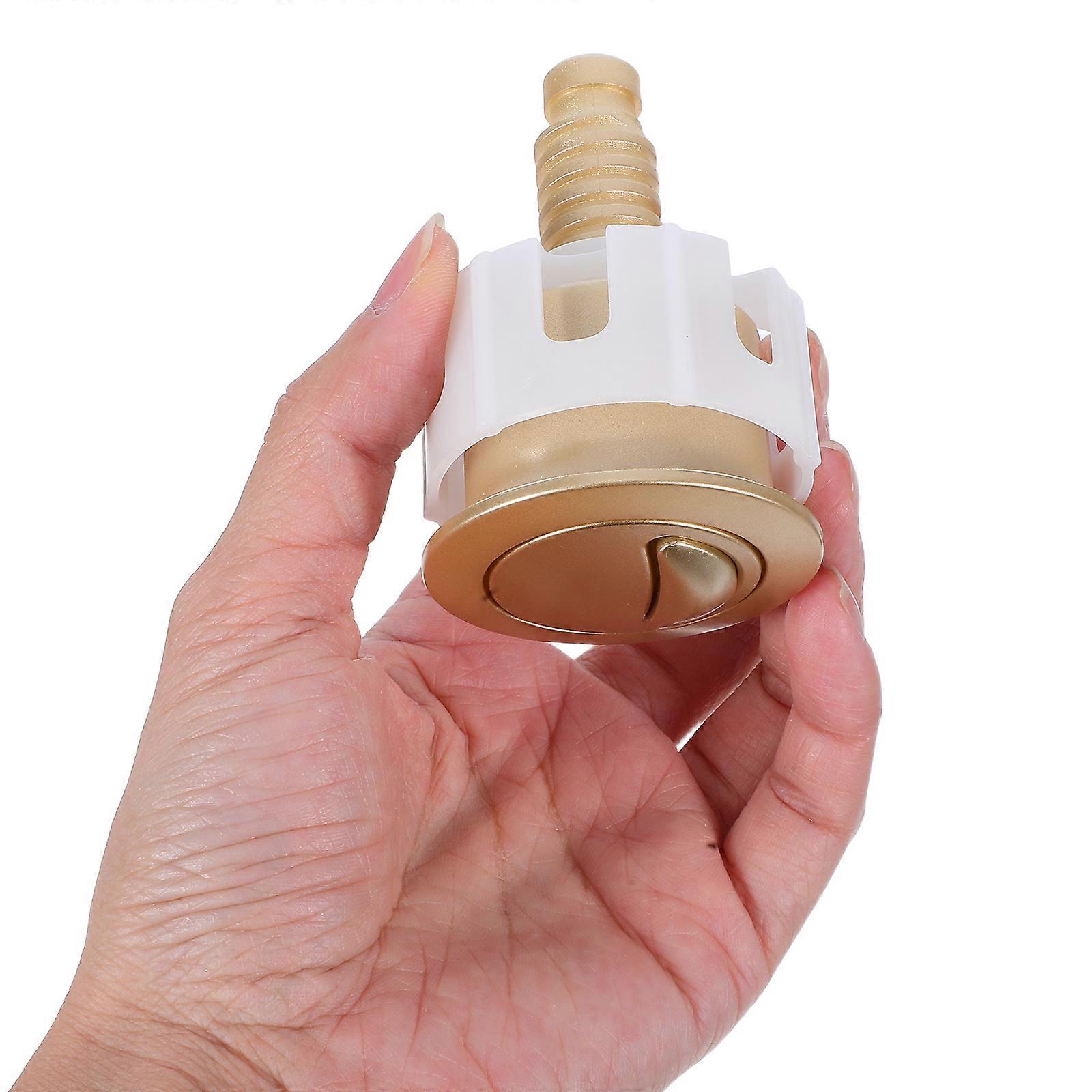 Flush System Toilet Button Dual Push For Daily Bathroom Use Durable Material Abs Round Head Easy Operated 1Pack