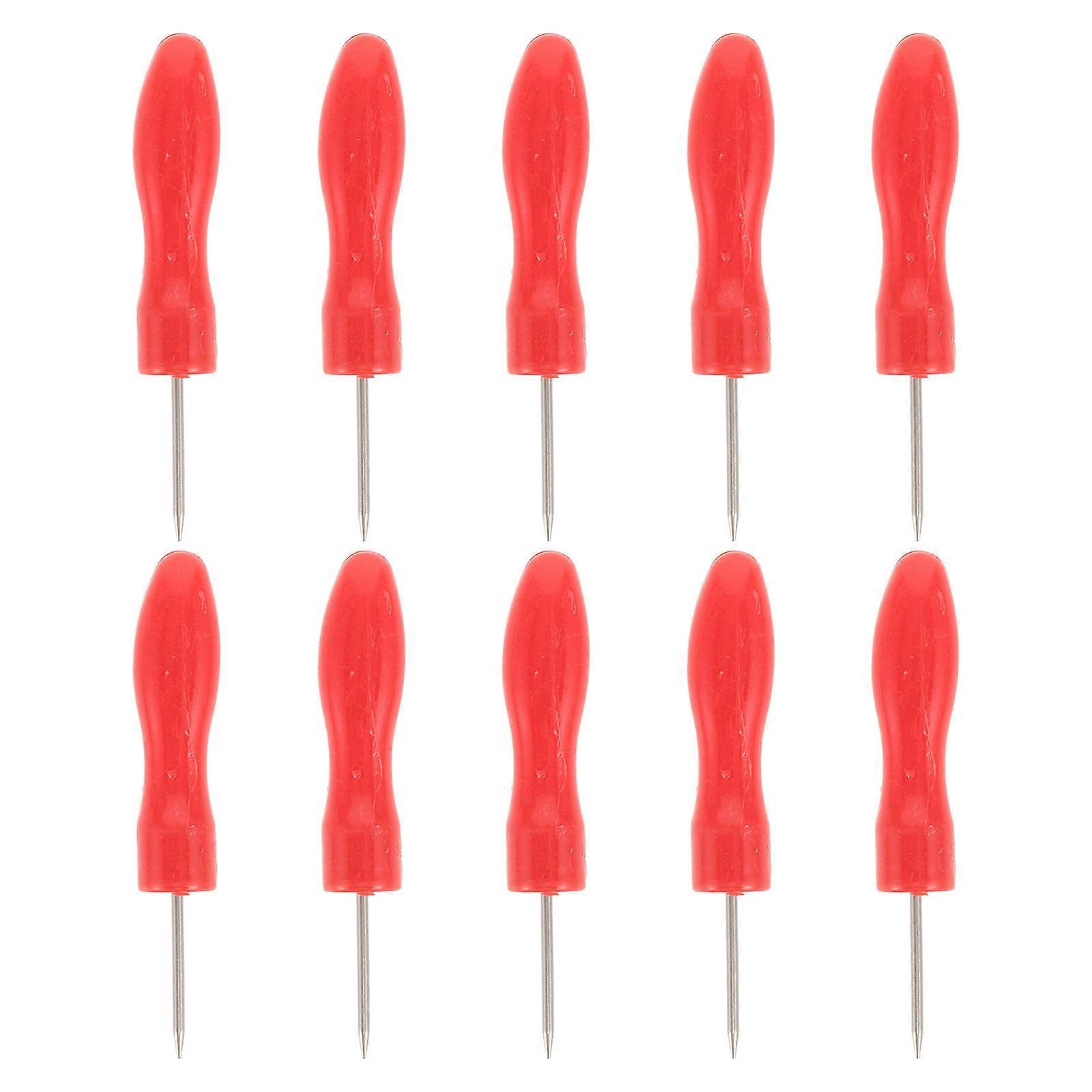 Eyelash Glue Bottle Piercing Needles for Lash Extension 10Pcs Durable Red Tips