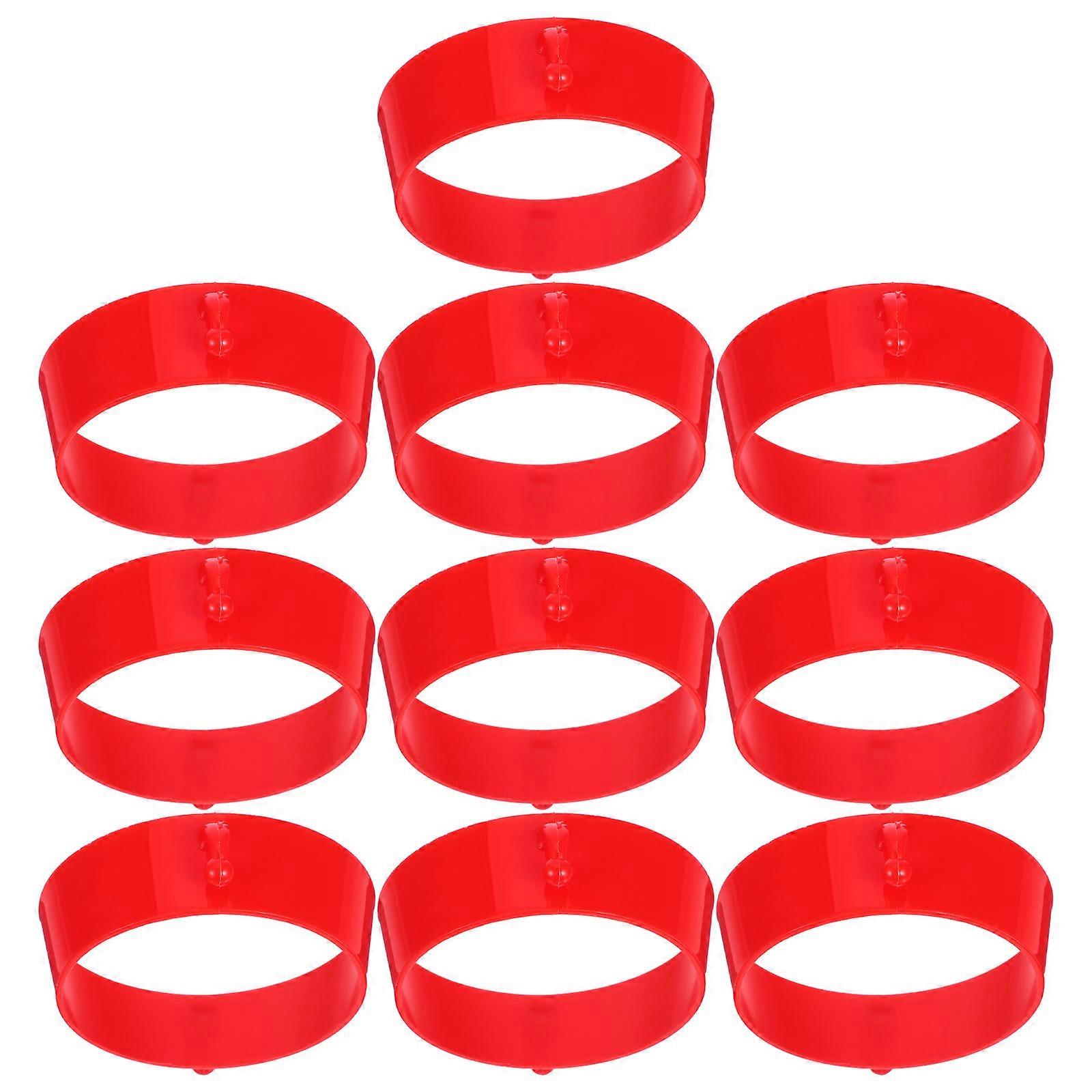 Traffic Barrier Connector Cone Chain Connector for Road Safety 10Pcs Red