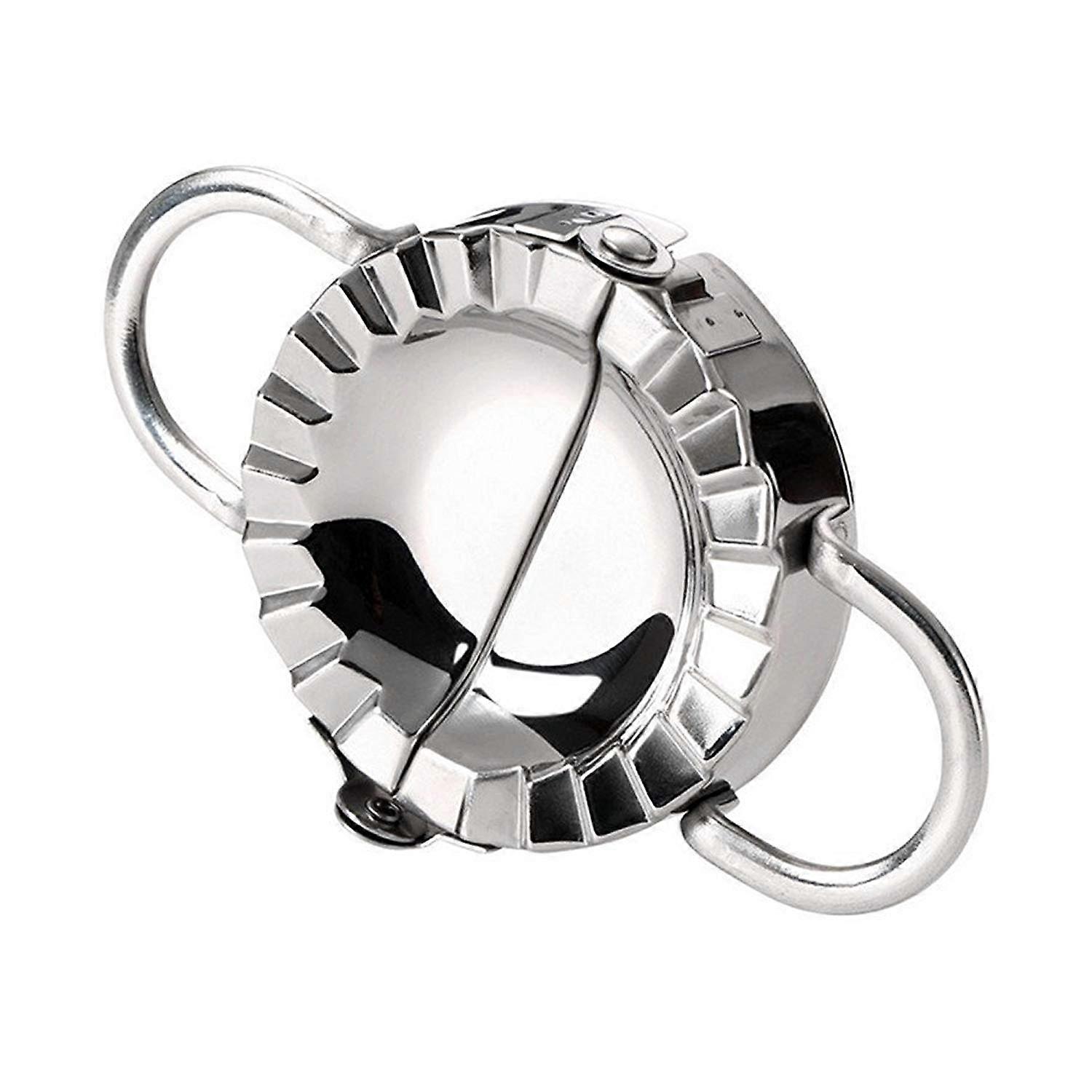 Stainless Steel Dumpling Maker 3.7 Inch with Secure Crimping Edge for Ravioli and Pierogi