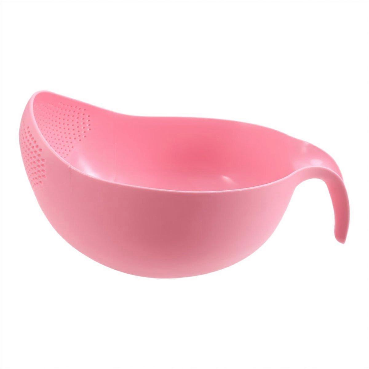  Rice Washing Filter Strainer Kitchen Tool With Handle Pink