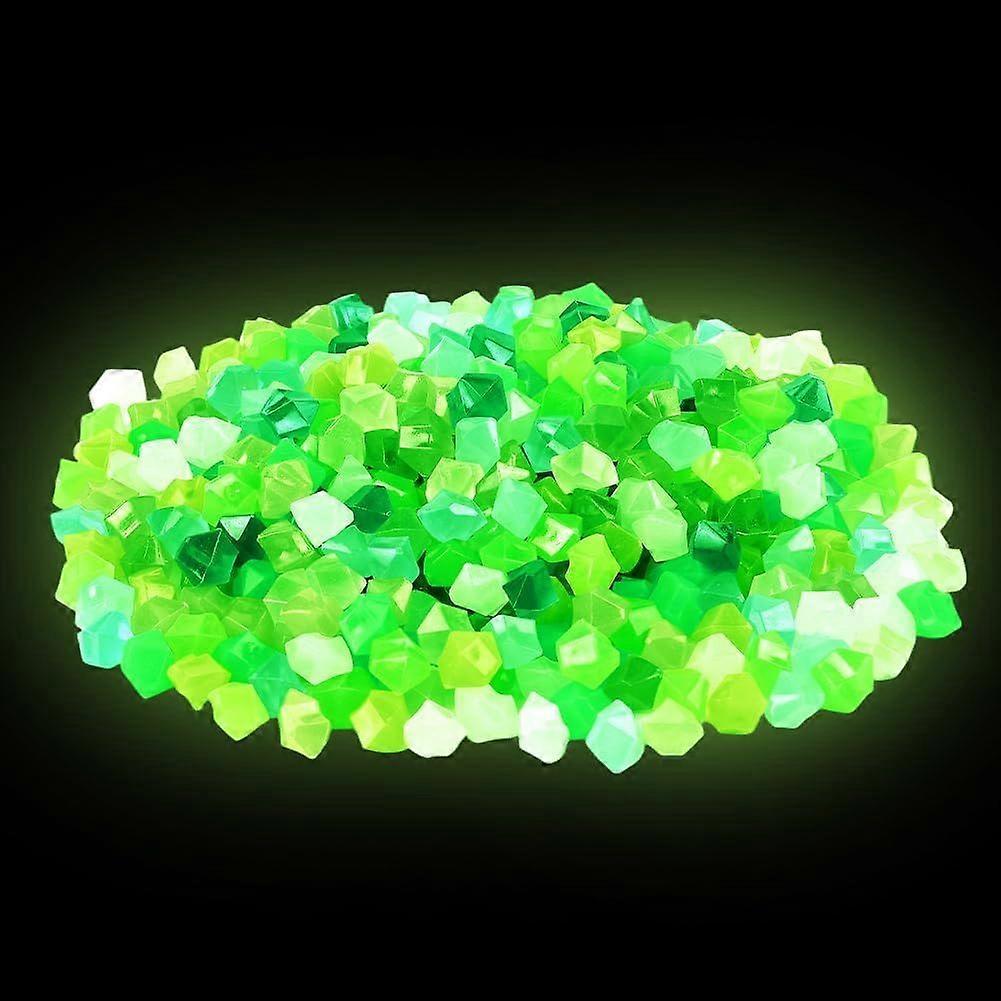 200G Glow in The Dark Rocks Cube Vase Filler Luminous Acrylic Ice Colorful Small Decorative Summer No Hole Beads Fillers Accessories for Fish Vase Par