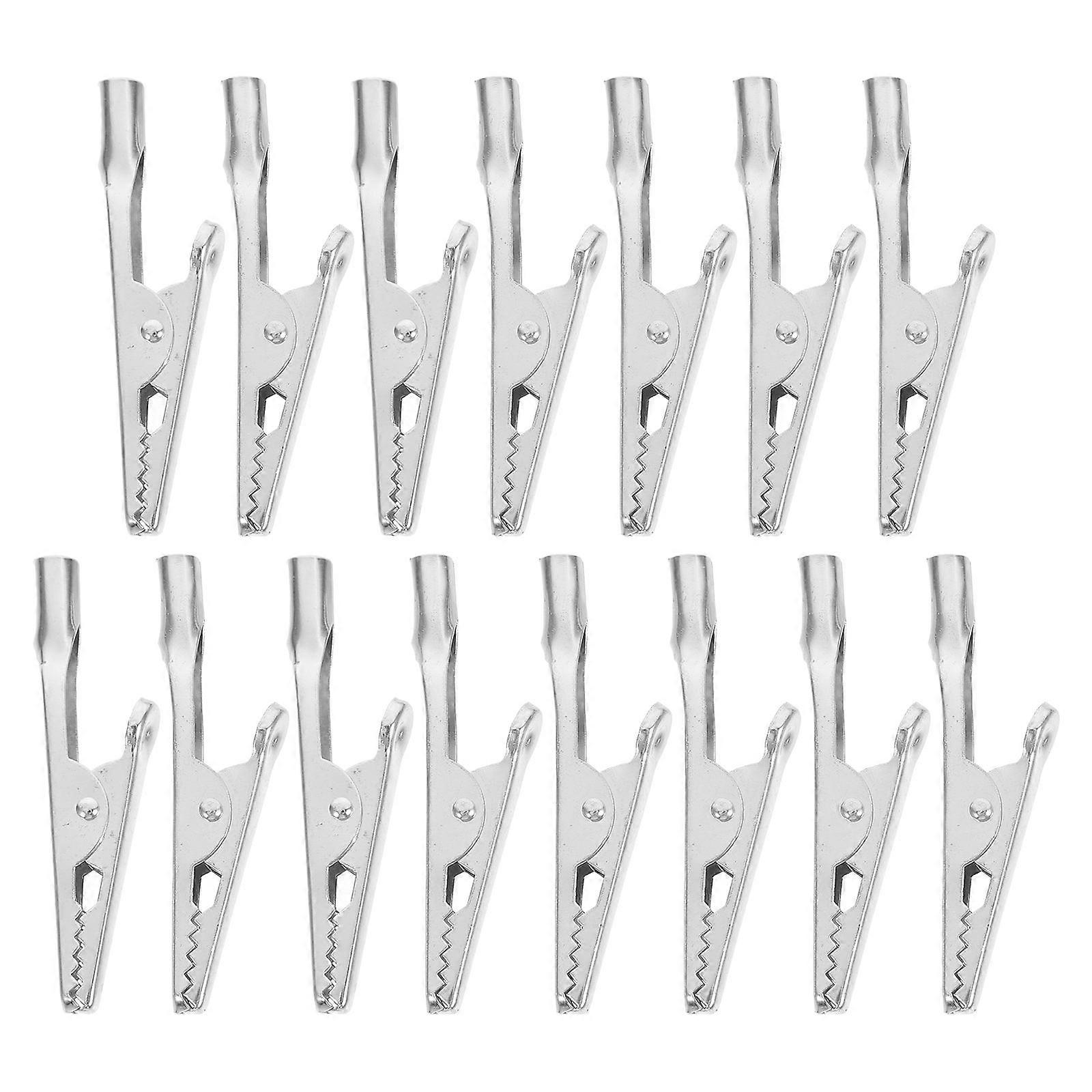 Battery Clamps Clips for Electrical Test Silver 50Pcs Reliable