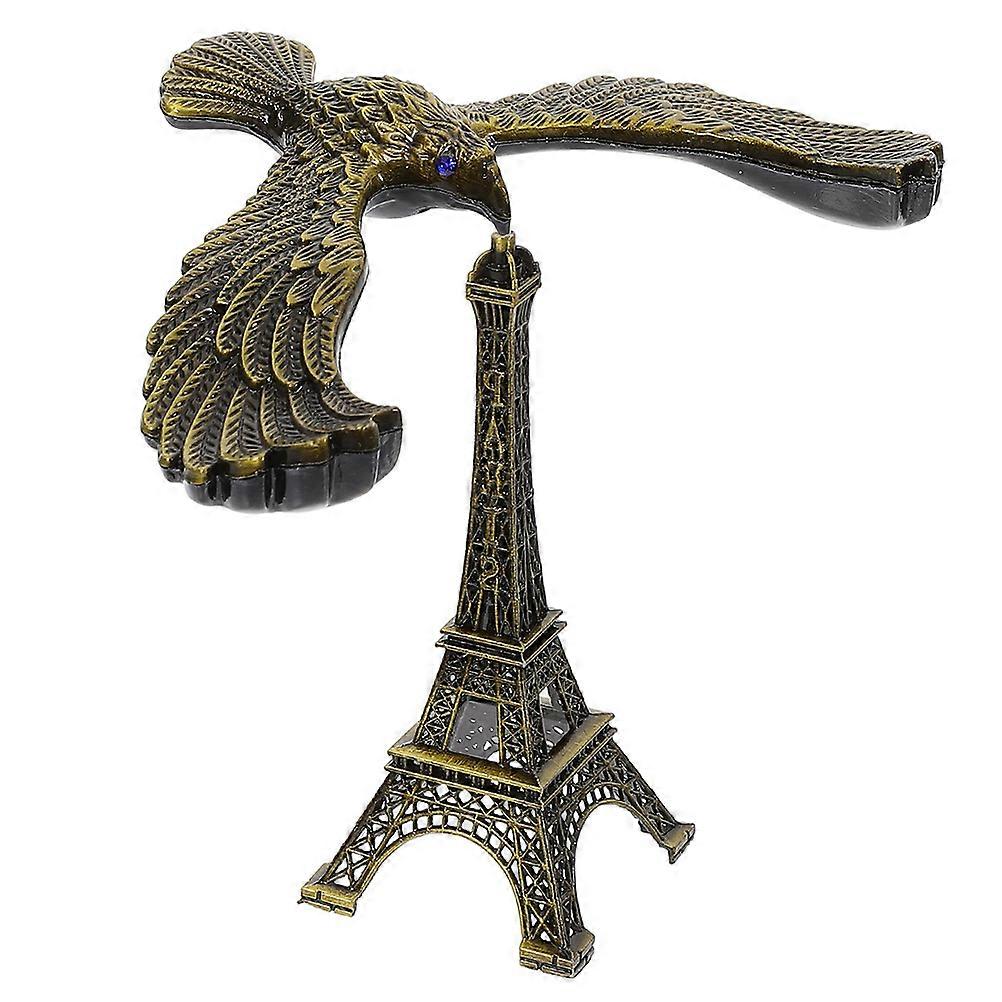 Unique Alloy Eiffel Tower Bird Ornament for Tabletop 5Pcs Balance Decor