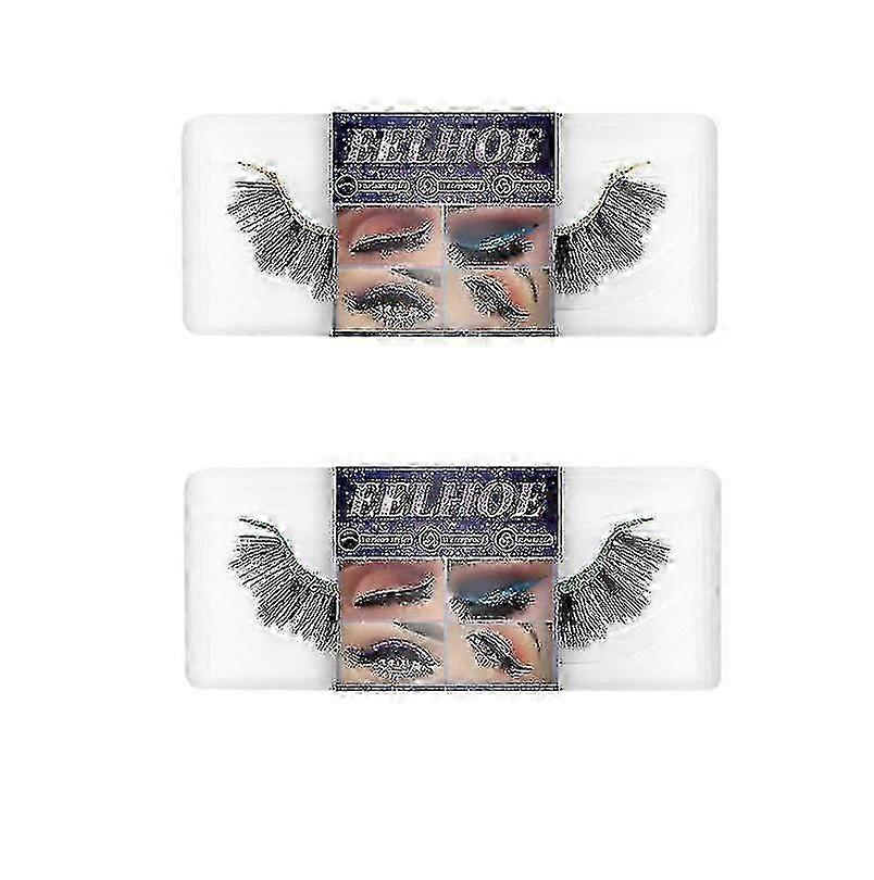 Eelhoe Eyelashes Eyeliner Self-adhesive False Eyelashes Soft Natural Curly Thick False Eyelashes Eyeliner -8367380454611