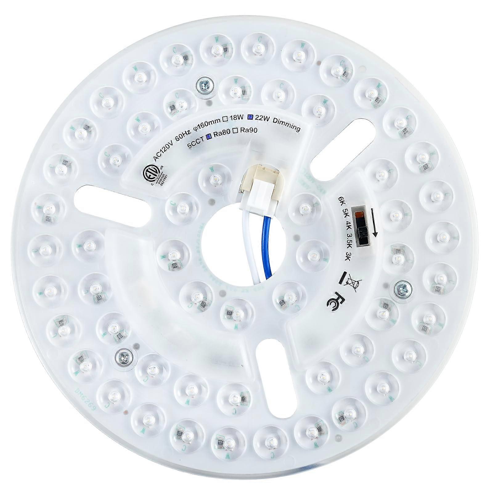 LED Ceiling Fan Light Retrofit Kit 22W 2800LM Dimmable 5CCT Energy Saving Replacement Panel